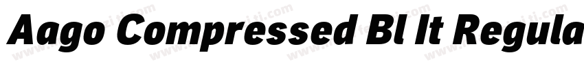 Aago Compressed Bl It Regular字体转换
